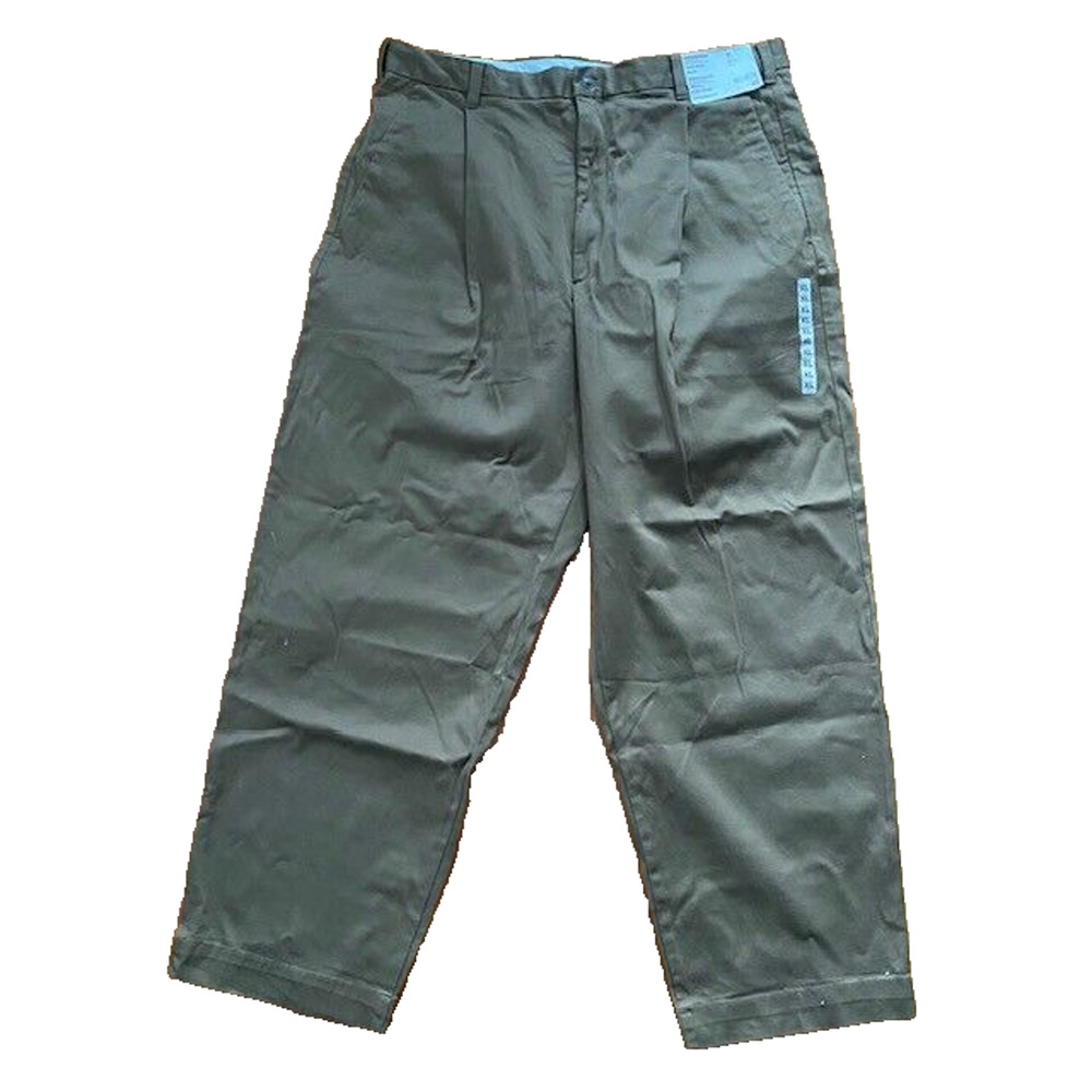 NEW with Tags Khaki Stretch Chino Mens XL Tuck Wide Pants